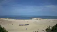 Widok na sztuczną plaże w Jarosławcu