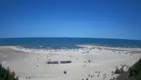 Widok na sztuczną plaże w Jarosławcu