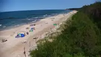 Kamera w Jarosławcu z widokiem na plażę