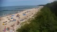 Kamera w Jarosławcu z widokiem na plażę