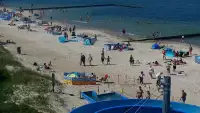 Kamera w Jarosławcu z widokiem na plażę