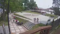 Widok z Kamery na plac widokowy Róża Wiatrów w Jarosławcu