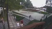 Widok z Kamery na plac widokowy Róża Wiatrów w Jarosławcu