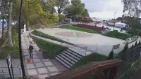 Widok z Kamery na plac widokowy Róża Wiatrów w Jarosławcu