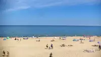 Widok z Kamery na plażę z kurortu Jastrzębia Góra