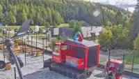 Widok na parking i Dolinę Czarnego Potoku- stację poczatkową kolei gondolowej
