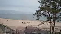 Widok z kamery na plażę w Stegnie to prawdziwa zachęta do wypoczynku.