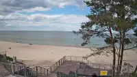 Widok z kamery na plażę w Stegnie to prawdziwa zachęta do wypoczynku.
