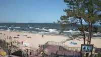 Widok z kamery na plażę w Stegnie to prawdziwa zachęta do wypoczynku.