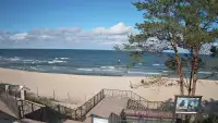 Widok z kamery na plażę w Stegnie to prawdziwa zachęta do wypoczynku.