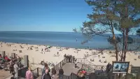 Widok z kamery na plażę w Stegnie to prawdziwa zachęta do wypoczynku.