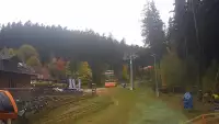 Widok z Kamery na dolną stację Biały Jar w Karpaczu