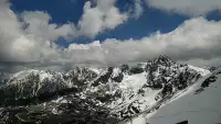 Kamera z Kasprowego Wierchu na czteroosobową kolejkę krzesełkową.