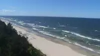 Widok na plażę i morze w Kątach Rybackich - zobacz