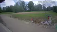 Widok na koniec jednej z tras narciarskich w ośrodku Kiczera Ski