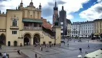 Kamera obrotowa z widokiem na Rynek Główny w Krakowie od strony ulicy Brackiej