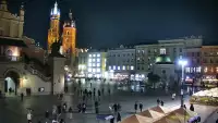 Kamera obrotowa z widokiem na Rynek Główny w Krakowie od strony ulicy Brackiej