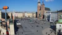Widok na Kościół Mariacki w Krakowie.