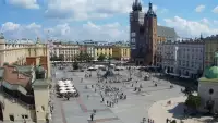 Widok na Kościół Mariacki w Krakowie.