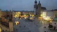 Widok na Kościół Mariacki w Krakowie.