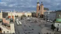 Widok na Kościół Mariacki w Krakowie.