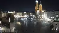 Widok na Kościół Mariacki w Krakowie.