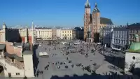 Widok na Kościół Mariacki w Krakowie.