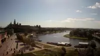 Zamek Królewski na wawelu oraz Wisła w oku kamery.