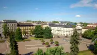 Ujęcie z kamery na Rynek Podgórski w Krakowie.