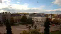 Ujęcie z kamery na Rynek Podgórski w Krakowie.