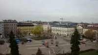 Ujęcie z kamery na Rynek Podgórski w Krakowie.