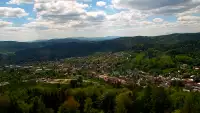 PKL Góra Parkowa - widok z wieży na Beskid Sądecki