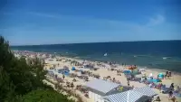 Krynica Morska widok na plażę i morze