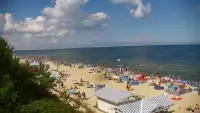 Krynica Morska widok na plażę i morze