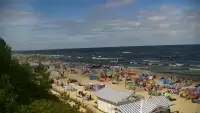Krynica Morska widok na plażę i morze
