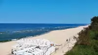 Krynica Morska widok na plażę i morze