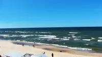 Krynica Morska widok na plażę i morze