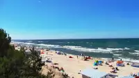 Krynica Morska widok na plażę i morze