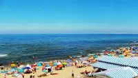 Krynica Morska widok na plażę i morze
