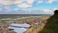Krynica Morska widok na plażę i morze