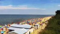 Krynica Morska widok na plażę i morze