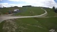 Widok na dolny odcinek stoku narciarskiego Master Ski