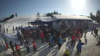 Widok na żywo ze stoku na stacji narciarskiej Master Ski w Tyliczu.