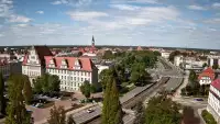 Widok na panoramę miasta w Elblągu