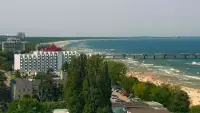 Ujęcie z kamery obrotowej na skwer w Międzyzdrojach
