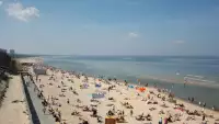 Międzyzdroje plaża zachód cudowny widok z kamery online.