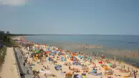Międzyzdroje plaża zachód cudowny widok z kamery online.