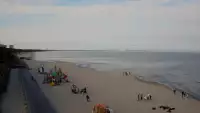 Międzyzdroje plaża zachód cudowny widok z kamery online.