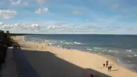 Międzyzdroje plaża zachód cudowny widok z kamery online.