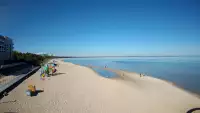 Międzyzdroje plaża zachód cudowny widok z kamery online.